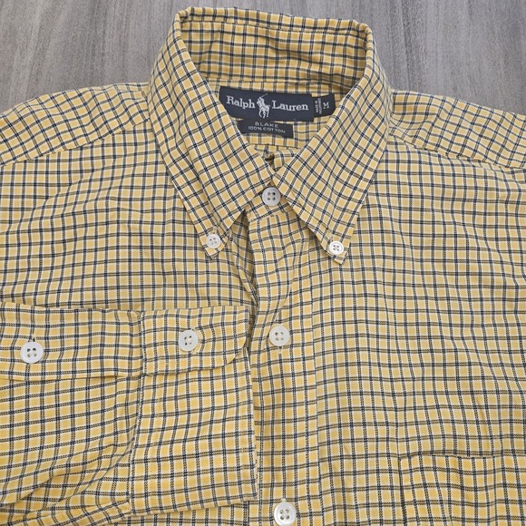 Polo Ralph Lauren Blake Medium‎ Check Shirt Long Sleeve Button Down Yellow - Picture 1 of 8
